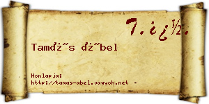 Tamás Ábel névjegykártya
