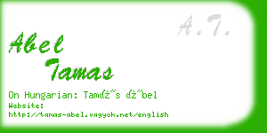 abel tamas business card